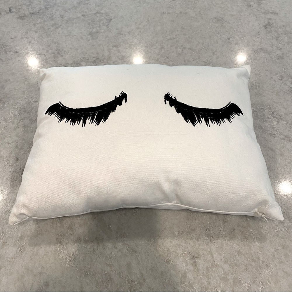 Glam Eyelashes Accent Pillow